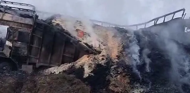 Driver-helper burnt alive