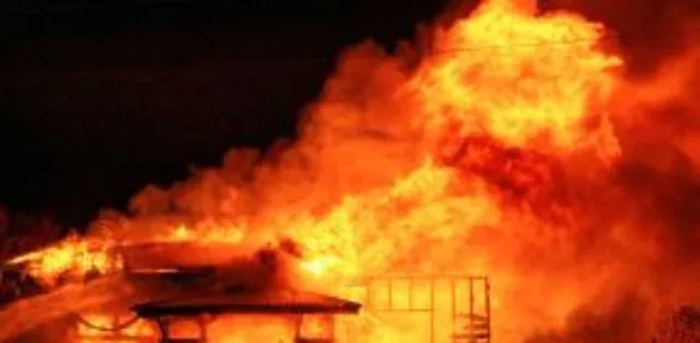 Fire from mosquito incense