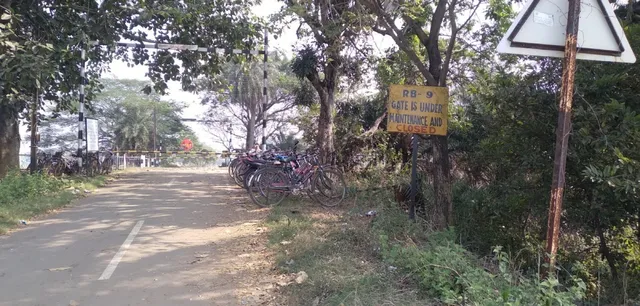 Railway gate closed