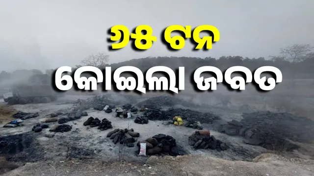 Raid on illegal coal depot: 65 tonnes of coal seized
