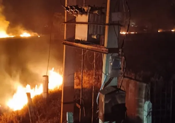 Fire spaired to Boudh village. 