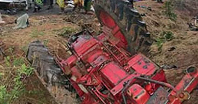 Two friends killed after being crushed under tractor wheels