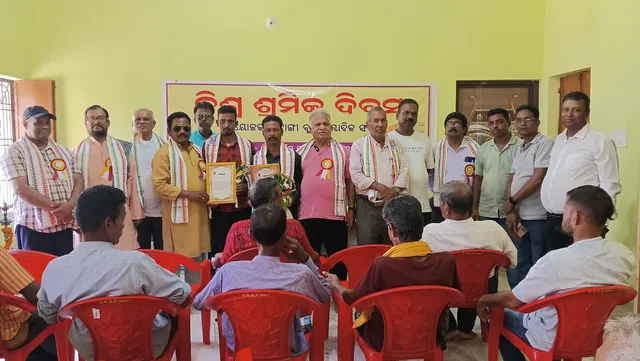 Journalists observed labour day in Nirakarapur.