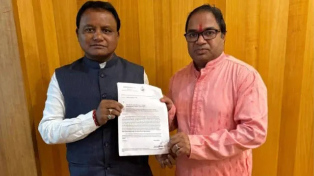 Mohan Majhi and Sanatan Bijuli