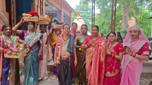 Transgenders celebrate Sabitri