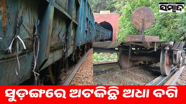 goods train derails: More than 30 bogies derail