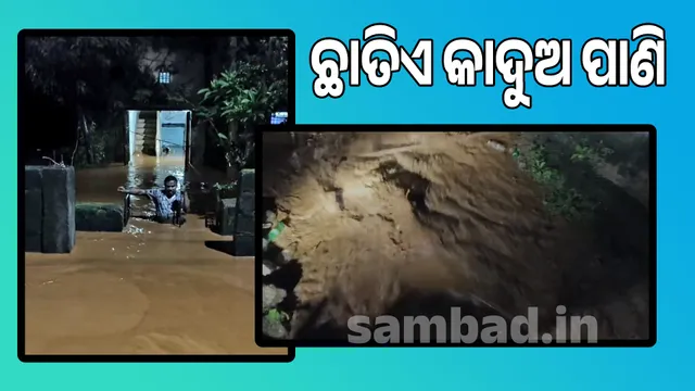 Mining dump collapses and floods: Muddy water gushes in front of house