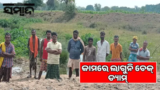 Check dam built at a cost of lakhs of rupees not working:, farmers disappointed