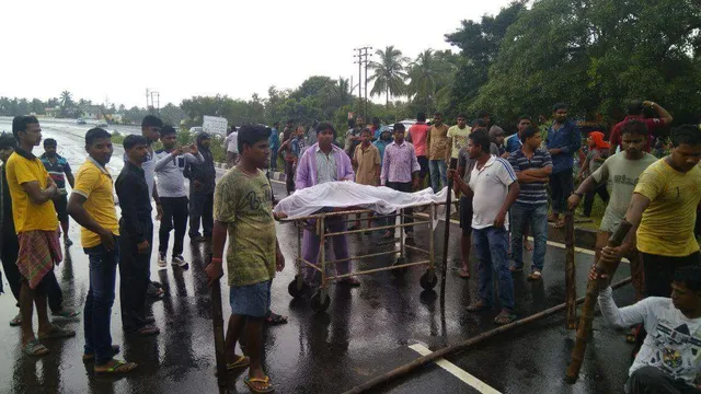 ସତ୍ୟବାଦୀ: ରାସ୍ତା ଉପରେ ମୃତ ଦେହ ରଖି ଏନ୍‌ଏଚ୍‌-୩୧୬ ଅବରୋଧ