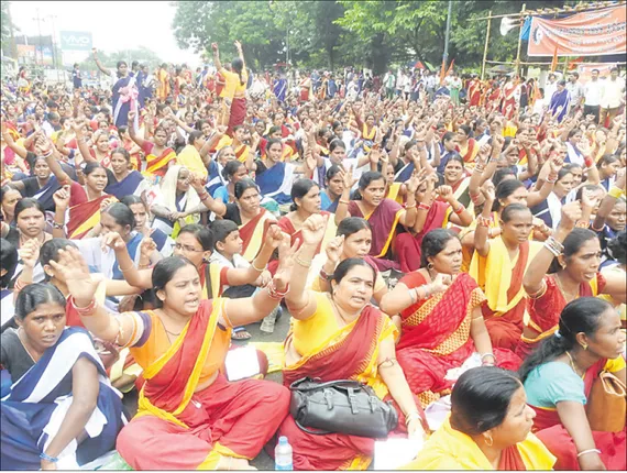 ଅଙ୍ଗନଓ୍ଵାଡ଼ି କର୍ମୀଙ୍କ ଧାରଣା ୨୨ଦିନରେ