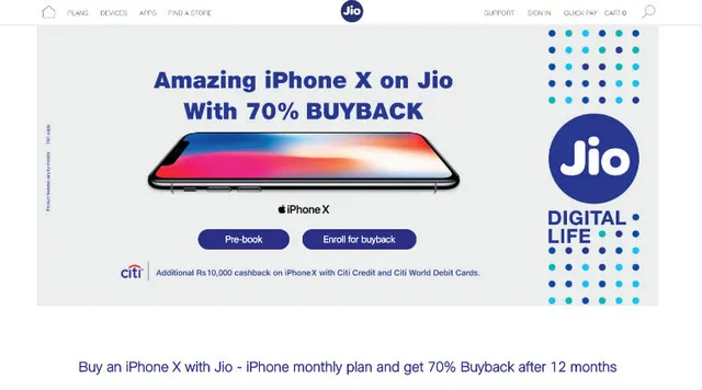 ରିଲାଏନ୍ସ ଜିଓର ଜବରଦସ୍ତ ଅଫର: ଆଇଫୋନ୍‌ କିଣି ୭୦ ପ୍ରତିଶତ ପାଆନ୍ତୁ ବାୟବ୍ୟାକ