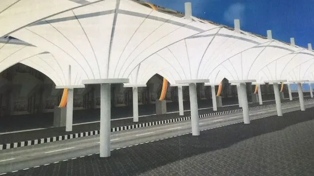 ବିମାନବନ୍ଦରରେ ହେବ ଛାତ ଥିବା ପାଦଚଲା ରାସ୍ତା