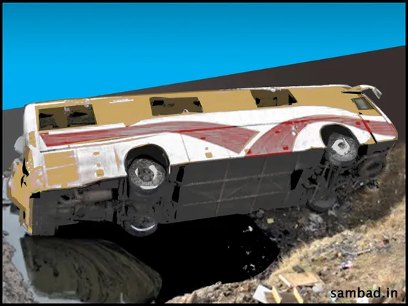 ଓଜେଇଇ ଛାତ୍ରଛାତ୍ରୀଙ୍କୁ ନେଇ ଆସୁଥିବା ବସ୍‌ ତପ୍ତପାଣି ଘାଟିରେ ଦୁର୍ଘଟଣାଗ୍ରସ୍ତ, ୨୫ ଆହତ