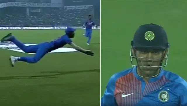 ହାର୍ଦ୍ଦିକ ପାଣ୍ଡ୍ୟାଙ୍କ ସ୍ମରଣୀୟ କ୍ୟାଚକୁ ପ୍ରଶଂସା କଲେ ଏମ୍‌ଏସ୍‌ ଧୋନି