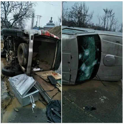 ବ୍ୟାଙ୍କ ଗାଡ଼ିକୁ ଆତଙ୍କବାଦୀ ହମ୍‌ଲା:୨ ସୁରକ୍ଷା କର୍ମୀ ସହିଦ୍‌