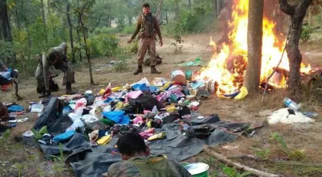 ମାଓ କ୍ୟାମ୍ପ୍‌ରେ ଚଢ଼ାଉ; ଜିନିଷପତ୍ର ଛାଡ଼ି ଖସି ପଳାଇଲେ ମାଓବାଦୀ