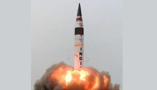 ଅଗ୍ନି-୫ କ୍ଷେପଣାସ୍ତ୍ରର ସଫଳ ପରୀକ୍ଷଣ