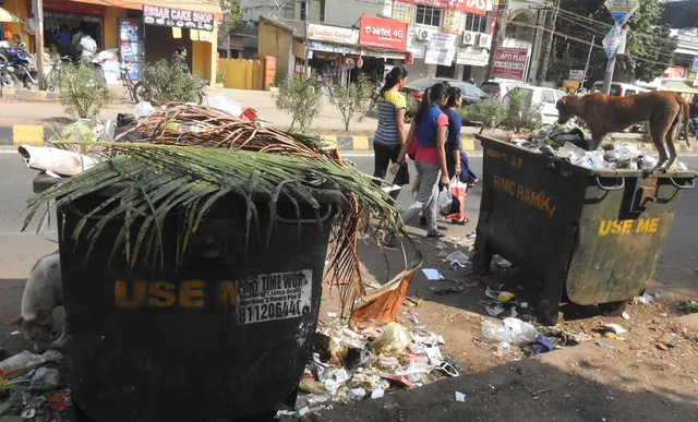 ସ୍ୱଚ୍ଛ ଭାରତ ପ୍ରତିଯୋଗିତା ଚାଲିଥିବା ବେଳେ ସତ୍ୟନଗର ଓଭର୍‌ ବ୍ରିଜ୍‌ ତଳେ ଅଳିଆ ଗଦା