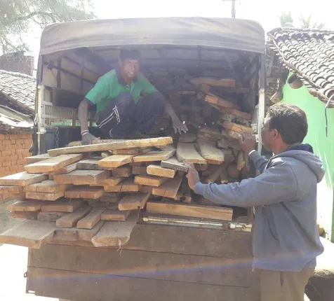 ବନ ବିଭାଗର ଚଢାଉ, ବିପୁଳ ପରିମାଣର କାଠ ଜବତ, ୨ ଅଟକ