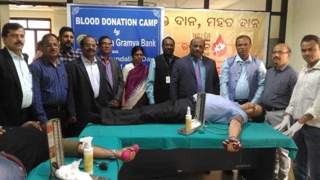 ଓଡ଼ିଶା ଗ୍ରାମ୍ୟ ବ୍ୟାଙ୍କର ପ୍ରତିଷ୍ଠା ଦିବସରେ ରକ୍ତଦାନ ଶିବିର