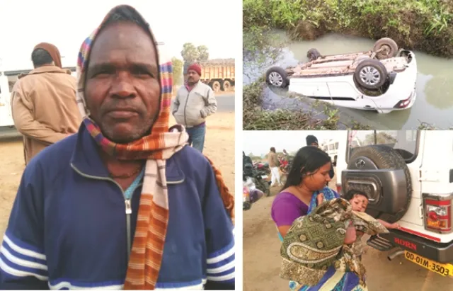 ନୟନଜୋରିକୁ ଓଲଟିଲା କାର : ବୃଦ୍ଧ ବଞ୍ଚାଇଲେ ୫ ଜୀବନ