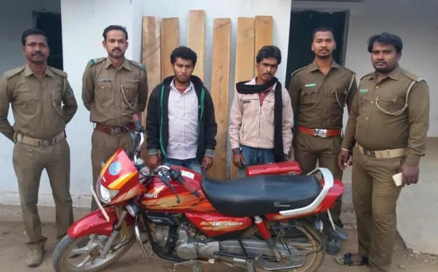 ସୁନ୍ଦରଗଡ଼: ବାଇକ୍‌ରେ ବିଜା କାଠ ଚୋରା ଚାଲାଣ: ଦୁଇ ଯୁବକଙ୍କୁ ଗିରଫ କଲେ ବନକର୍ମଚାରୀ