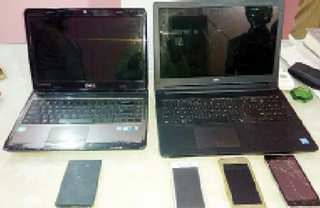 ଲାପଟପ ଓ ମୋବାଇଲ ଚୋର ର‍୍ୟାକେଟ ଠାବ:୪ ଗିରଫ, ୨ ଲାପଟପ ଓ ୩ ମୋବାଇଲ ସହ ହାର୍ଡଡିସ୍କ ଜବତ