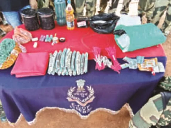 ଜଙ୍ଗଲରୁ ମାଓ ସାମଗ୍ରୀ ଜବତ