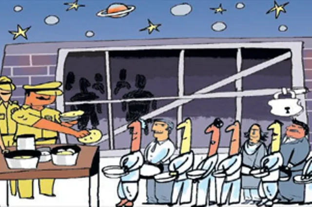 ‘ଜେଲ୍‌ ଯୋଗ’ରୁ ବଞ୍ଚିିବାକୁ ନୂଆ ପ୍ରତିକାର ‘ଜେଲ୍‌ ଖାଦ୍ୟ’; ଜେଲ୍‌ ଖାଦ୍ୟ ହାତେଇବାକୁ ଜେଲ୍‌ ବାହାରେ ଲମ୍ବା ଲାଇନ୍‌, ପିରିସ୍ଥିତି ସମ୍ଭାଳିବାକୁ ସରକାର ଖୋଲିବେ ଜେଲ୍‌ କ୍ୟାଣ୍ଟିନ୍‌