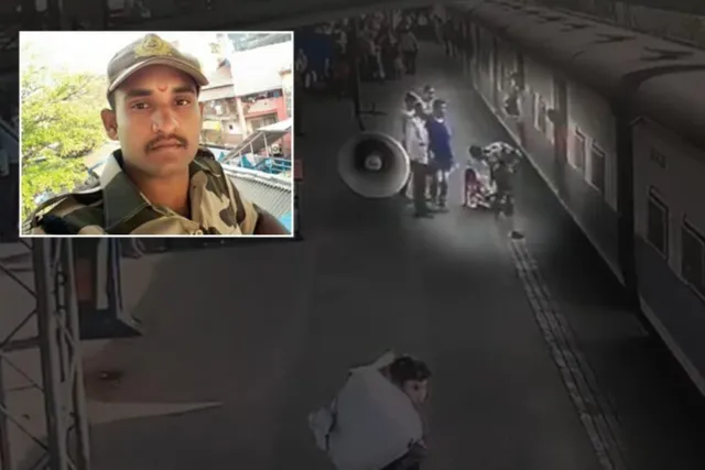 ପ୍ଲାଟଫର୍ମରୁ ଖସି ଚଳନ୍ତା ଟ୍ରେନ୍‌ର ଚକା ତଳକୁ ଚାଲି ଯାଉଥିବା ଶିଶୁକୁ ଏମିତି ବଞ୍ଚାଇଲେ ଯବାନ,ଭିଡିଓ ଦେଖନ୍ତୁ