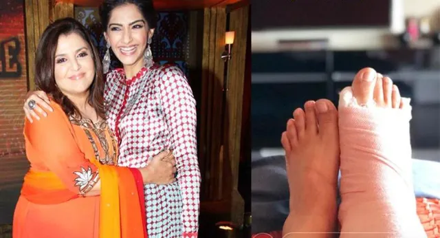 ସୋନମଙ୍କ ବିବାହ ପୂର୍ବରୁ ସଙ୍ଗୀତ କୋରିଓଗ୍ରାଫି  ଅଧାରେ ରହିଲା, ଫର୍‌ହାଙ୍କ ଭାଙ୍ଗିଲା ଗୋଡ