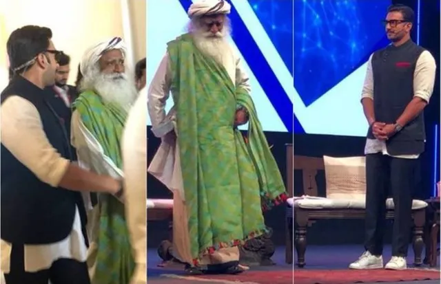 ସଦଗୁରୁ ଯୋଗୀ ବାସୁଦେବଙ୍କ ସହିତ ଡେଇଁ ଡେଇଁ ଖୁବ୍‌ ଖୁସୀରେ ନୃତ୍ୟ କଲେ ରଣବୀର, ନାମ ଦେଲେ ‘ହାପି ଡ୍ୟାନ୍ସ’