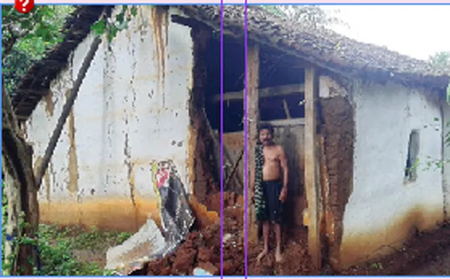 ଲଗାଣ ବର୍ଷାରେ ଭୁଶୁଡିଲା କାନ୍ଥ, ଅଳ୍ପକେ ବର୍ତିଲେ ପରିବାର