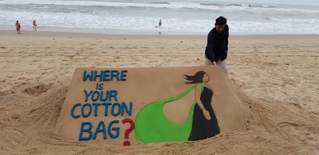 ପୁରୀ ବେଳାଭୂମିରେ ଶିଳ୍ପୀ ମାନସ ସାହୁଙ୍କ ବାଲୁକା କଳା