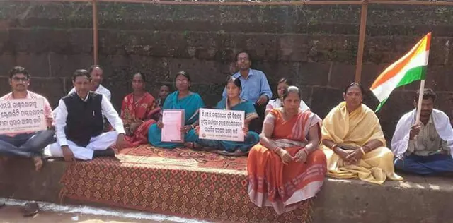 ବିଏମ୍‌ସି ହସ୍‌ପିଟାଲ ଆଗରେ ଧାରଣା