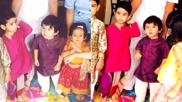 ସାଙ୍ଗ ଓ ଭଉଣୀମାନଙ୍କ ସହିତ ପାରମ୍ପରିକ ପୋଷାକ ପିନ୍ଧି ଦାଣ୍ଡିଆ ନୃତ୍ୟରେ ସାମିଲ ହୋଇଥିଲା ତୈମୁର