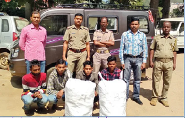 ୫୮କିଲୋ ଗଞ୍ଜେଇ ଜବତ, ୪ଗିରଫ