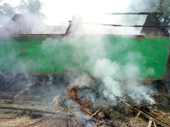 ଗ୍ୟାସ ସିଲିଣ୍ଡର୍‌ ବିସ୍ଫୋରଣ : ଘର ଧ୍ୱଂସ, ବର୍ତିଲା ପରିବାର