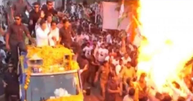 ଅଳ୍ପକେ ବର୍ତ୍ତିଲେ ରାହୁଲ; ରୋଡ ସୋ’ ସମୟରେ ହେଲା ବେଲୁନ୍‌ ବିସ୍ଫୋରଣ