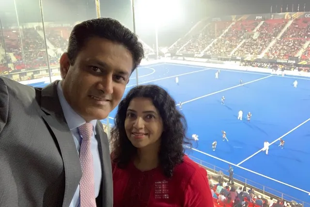 କଳିଙ୍ଗ ହକି ଗ୍ରାଉଣ୍ଡରେ ଦର୍ଶକଙ୍କୁ ଉତ୍ସାହିତ କଲେ କ୍ରିକେଟର ଅନିଲ ଓ ଆଥଲେଟ ଅଞ୍ଜୁ