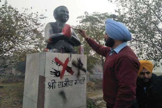 ରାଜୀବ ପ୍ରତିମୂର୍ତ୍ତିକୁ ବିକୃତ କଲା ଅକାଳି ଦଳ