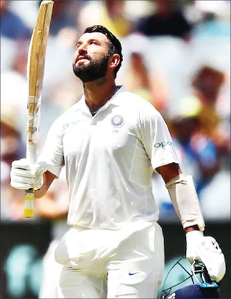 ପୂଜାରା ଶତକ: ୪୪୩/୭ରେ ଘୋଷଣା