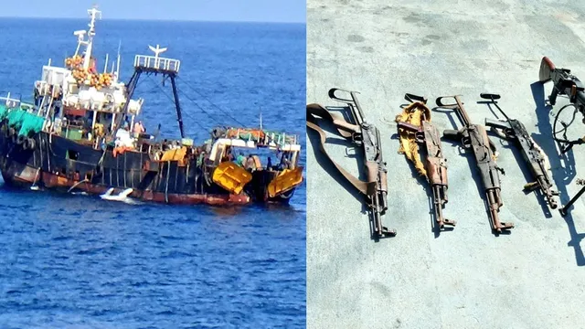 ସୋମାଲିଆ ସମୁଦ୍ରରେ ବେଆଇନ୍‌ ମାଛଧରା ପୋତରୁ ଅସ୍ତ୍ରଶସ୍ତ୍ର ଜବତ କଲା ନୌସେନା ଜାହାଜ ଆଇଏନ୍‌ଏସ୍‌ ସୁନୈନା