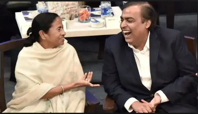 ମମତାଙ୍କୁ ପଶ୍ଚିମବଙ୍ଗର ଶ୍ରେଷ୍ଠ ମୁଖ୍ୟମନ୍ତ୍ରୀ ବୋଲି କହିବା ସହ ପ୍ରଶଂସାରେ ପୋତିଲେ ରିଲାଏନ୍ସ ଅଧ୍ୟକ୍ଷ ମୁକେଶ ଅମ୍ବାନୀ