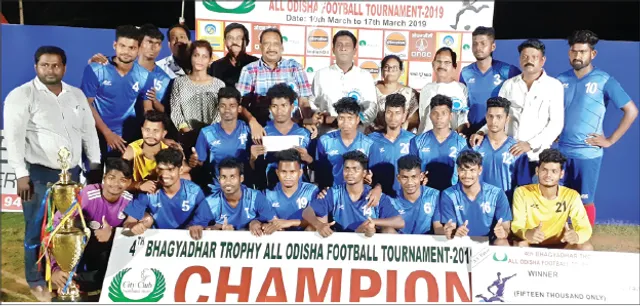 କଟକ କ୍ରୀଡ଼ା ଛାତ୍ରାବାସ ବିଜେତା, ଭାଗ୍ୟଧର ଟ୍ରଫି ଫୁଟ୍‌ବଲ୍‌