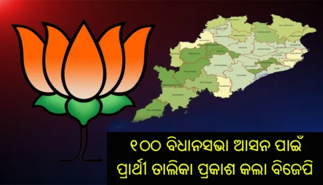 ଓଡ଼ିଶାର ୧୦୦ ବିଧାନସଭା ଆସନ ଲାଗି ପ୍ରାର୍ଥୀ ତାଲିକା ଘୋଷଣା କଲା ବିଜେପି; ଦାମ, ପ୍ରକାଶ,ନାରାୟଣ ରାଓ ଓ କୁସୁମଙ୍କୁ ଟିକେଟ୍