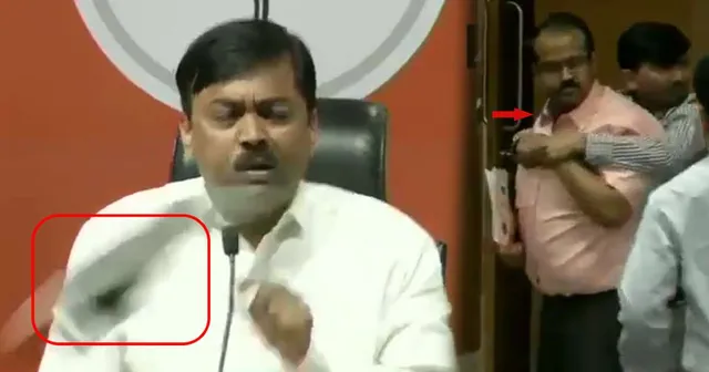 ସାମ୍ବାଦିକ ସମ୍ମିଳନୀରେ ବିଜେପି ପ୍ରବକ୍ତା ତଥା ସାଂସଦ ଜିଭିଏଲ୍‌ ନରସିଂହା ରାଓଙ୍କ ଉପରକୁ ପିଙ୍ଗାହେଲା ଜୋତା; ଭିଡିଓ ଭାଇରାଲ