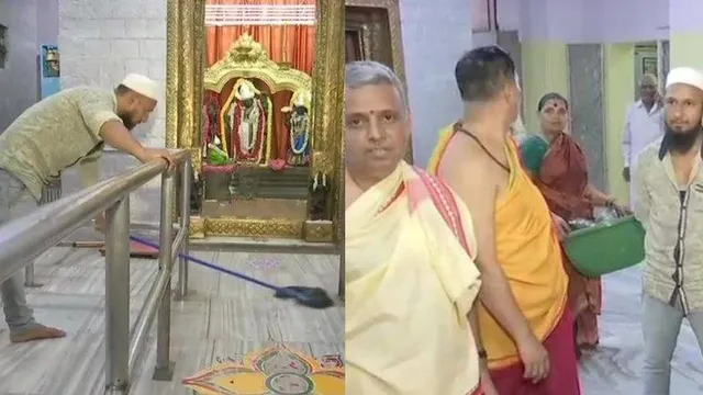 ରାମ ନବମୀ ପୂର୍ବରୁ ରାମ ମନ୍ଦିର ସଫା କରି ଚର୍ଚ୍ଚାରେ ମୁସଲ୍‌ମାନ ଯୁବକ