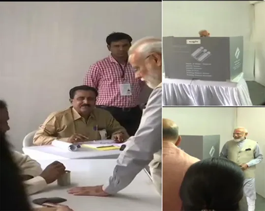 ଭୋଟ୍‌ ଦେଲେ ପ୍ରଧାନମନ୍ତ୍ରୀ ମୋଦୀ, ଏବେ ଆସିବେ କେନ୍ଦ୍ରାପଡ଼ା