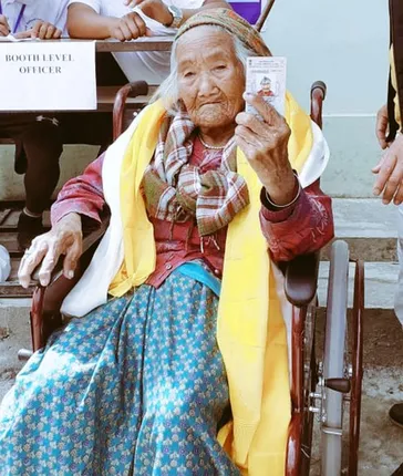 ସିକ୍କିମ୍‌ର ସବୁଠୁ ବୟସ୍କ ଭୋଟର ସୁମିତ୍ରା ରାୟ